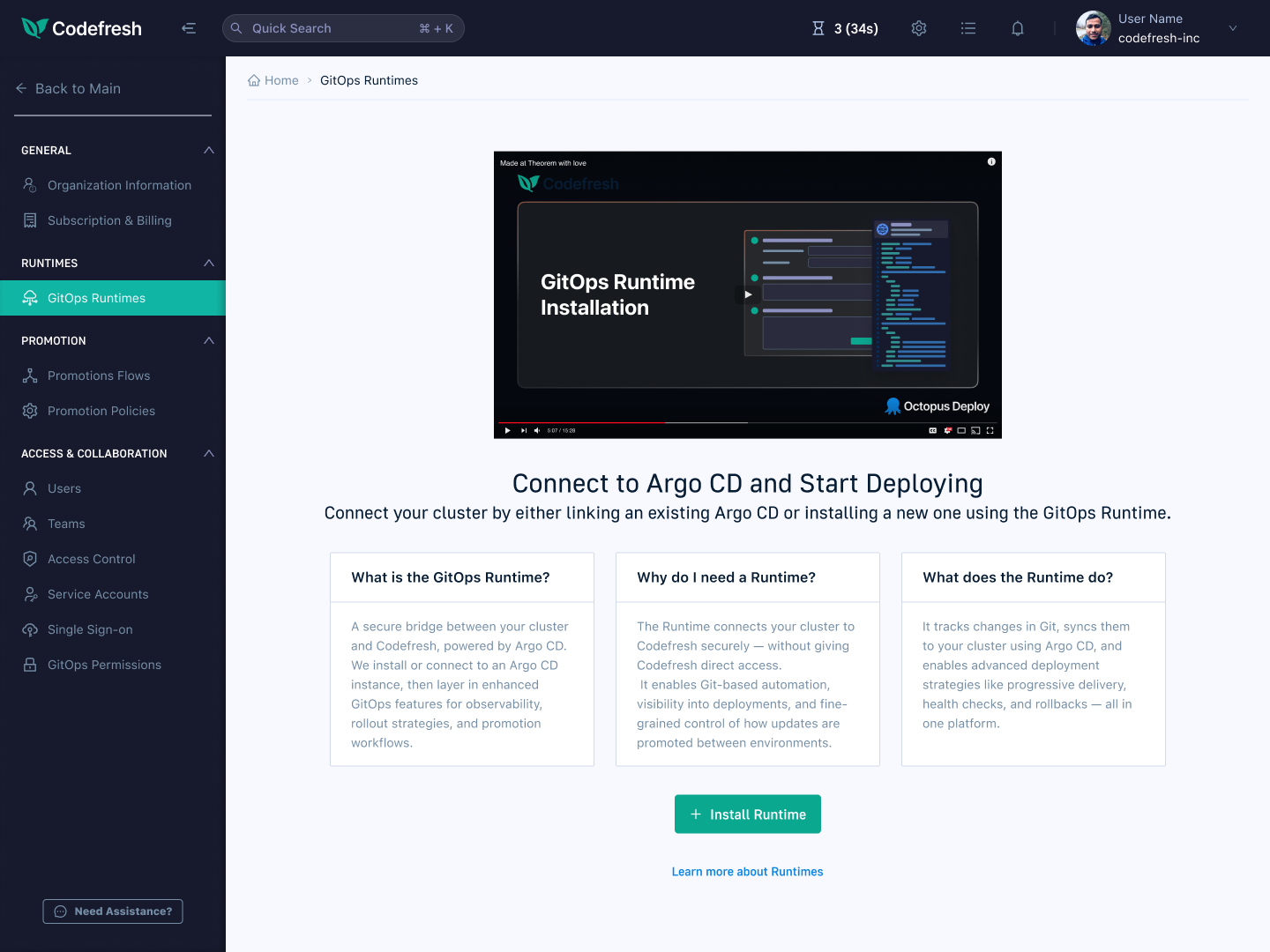 Redesigned empty state with walkthrough video